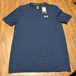 Qty. 3 Men's Small UA Seamless Short Sleeve (navy, dark gray, light gray)